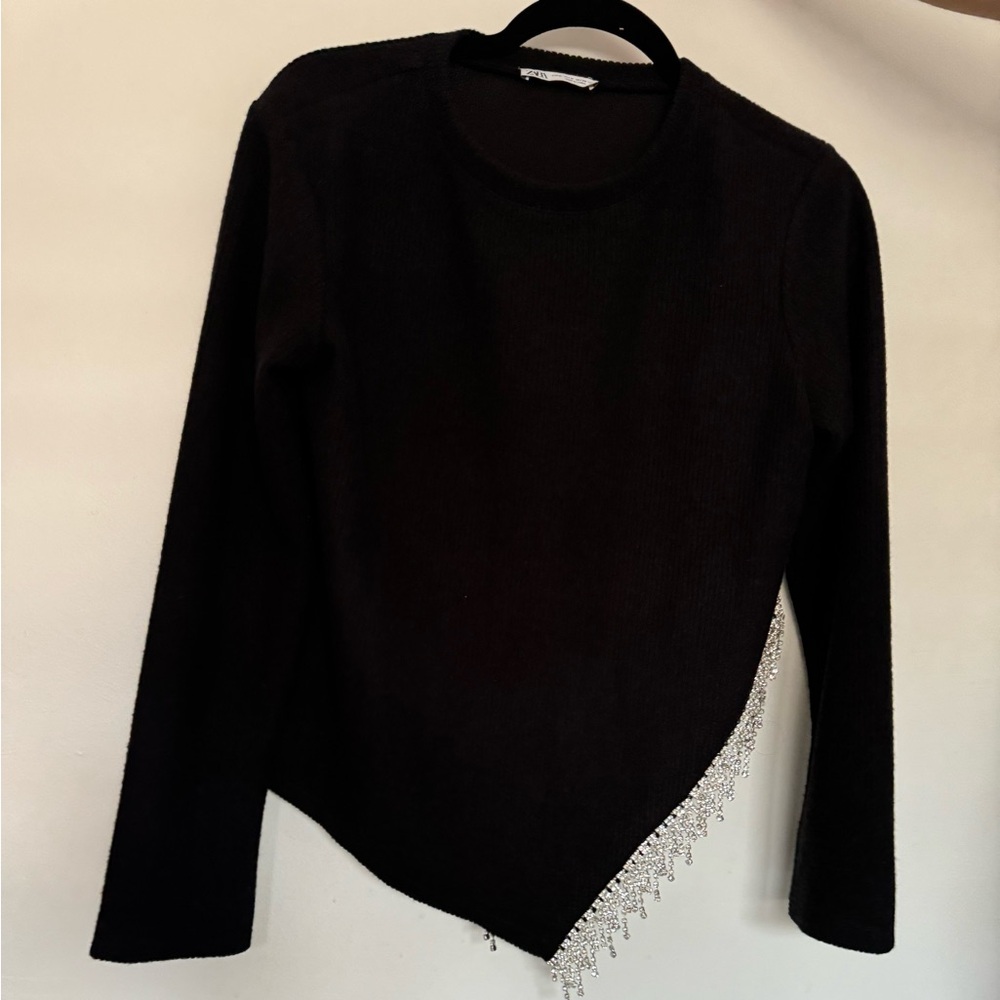 Zara jeweled sweater